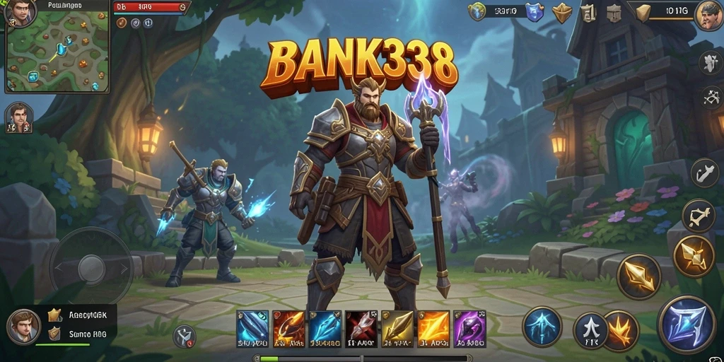 Tampilan gameplay BANK338 dengan aksi pertarungan yang menegangkan.