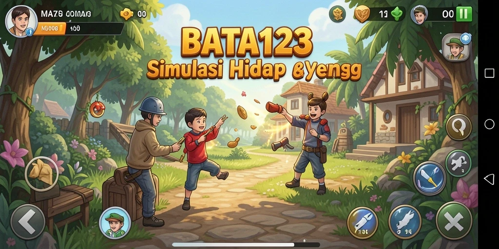 Tangkapan layar dari gameplay BATA123 menunjukkan interaksi karakter yang menarik.