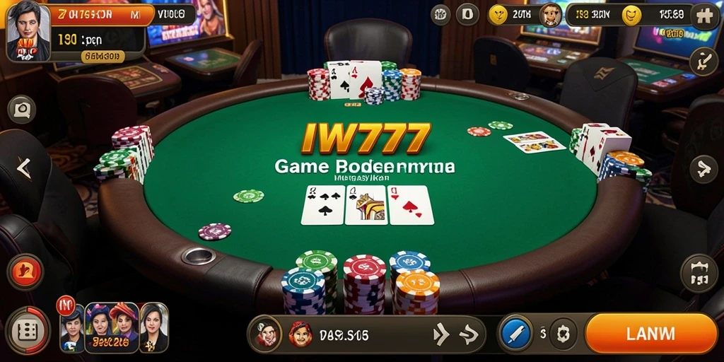 Screenshot IW777 menampilkan gameplay Poker yang seru dan menarik.
