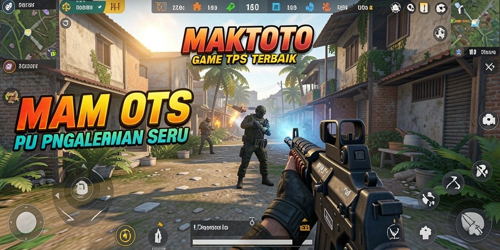 Screenshot gameplay intens MAKTOTO dengan aksi menembak seru.