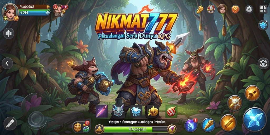 Tangkapan layar gameplay RPG NIKMAT777 yang seru dan mendebarkan.