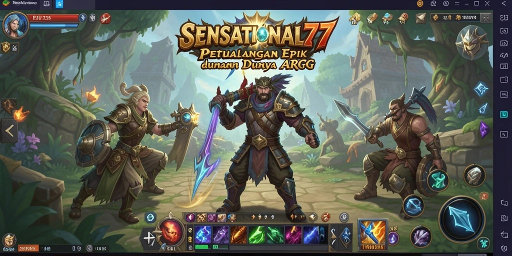 Screenshot menunjukkan aksi seru dalam pertarungan SENSATIONAL77 ARPG.