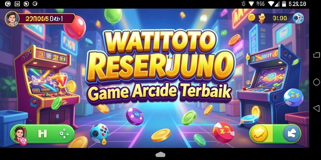 Tangkapan layar gameplay <strong>WATITOTO</strong> menampilkan aksi seru dalam arena permainan Arcade.